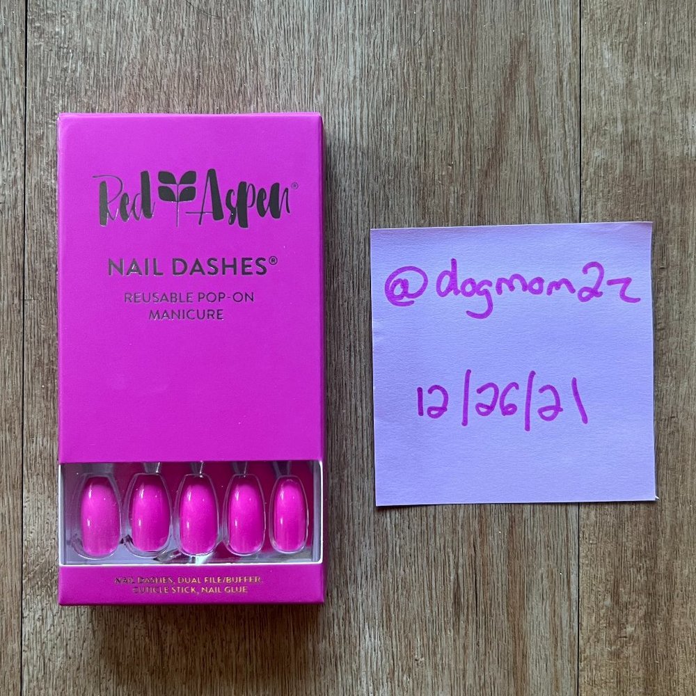 Pink Coffin Glue-On Nails